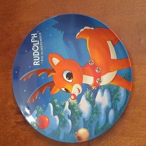 Rudolph Christmas plate